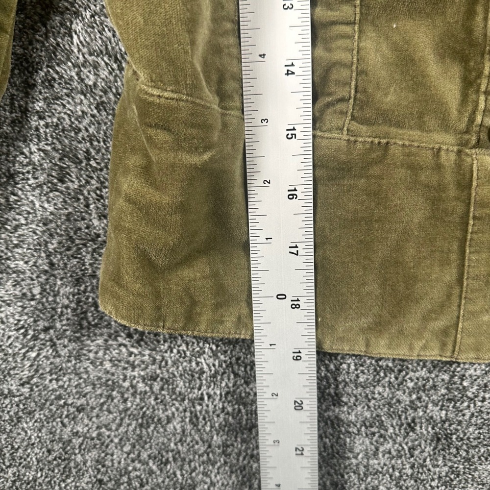 Miss Me Jacket Womens Small Green Military Button Detail Velvet Utility Boho Y2K - Picture 7 of 12